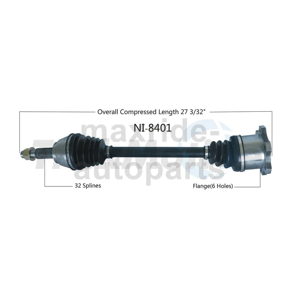 Junta de eixo traseira do lado do motorista do passageiro CV compatível com 1990 1991 1992 1993 INFINITI Q45 - Imagem 3 de 3