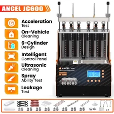 JC600 6 Cylinder GDI Piezo Fuel Injector Tester Ultrasonic Cleanning Machine Kit