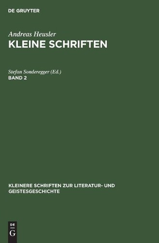 Kleinere Schriften zur Literatur- und Geistesgeschichte Kleine Schrif (Hardback)