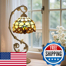 Ppbmocw Tiffany Style Table Lamp21 Inch High Stained Glass Lamp For