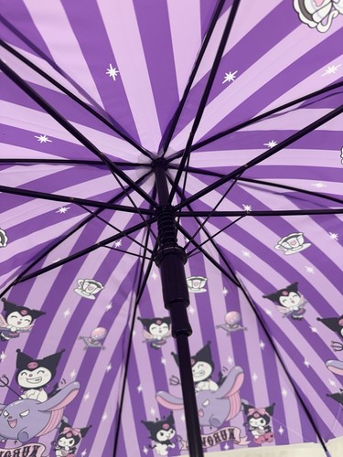 Kids Sanrio Character Kawaii Kuromi Automatic Umbrella - Picture 2 of 4