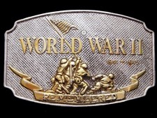JL01142 VINTAGE 1992  WORLD WAR II REMEMBERED 1941-1945  COMMEMORATIVE BUCKLE
