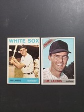 (2) Jim Landis Cards '64 Topps #264 VG Cond. Light Crease & '66 Topps #128 EX...