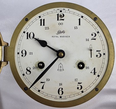 Vintage Schatz Royal Mariner 8 Day Ship's Bells Clock West Germany