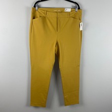 Old Navy High Rise Pixie Ankle Skinny Pants Size 16 Yellow Stretch