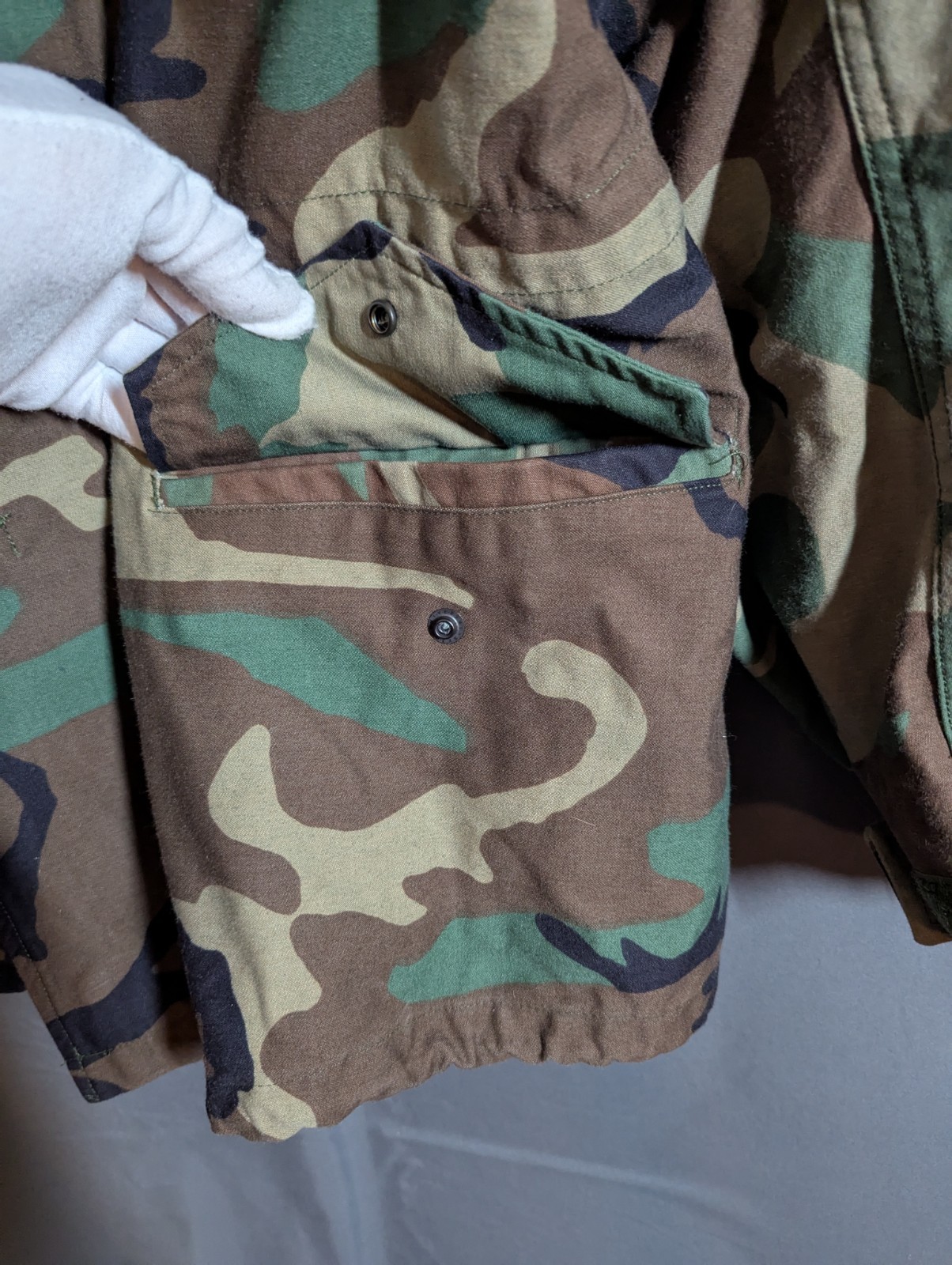 VTG M65 Field Jacket Medium Regular Woodland Camo… - image 8