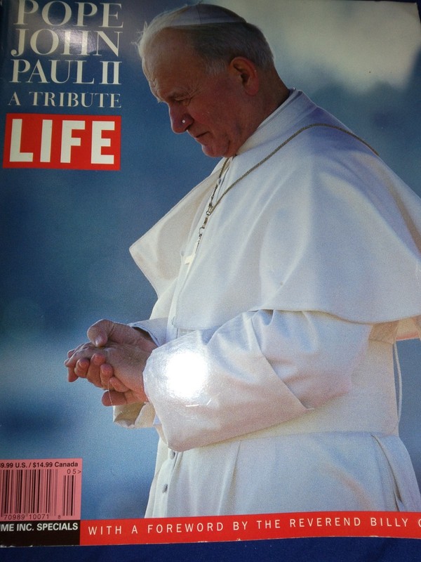 Pope John Paul II A Tribute Life Magazine With Colorful Illustration