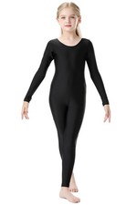 Girls Long Sleeve Dance Unitard Bodysuits Full Body Leotard for Ballet,Gymnas...