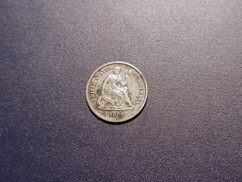 XF 1860-P Seated Liberty Half Dime