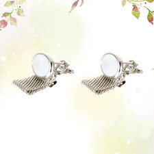 2 Pcs Men's Shirt Studs Sets Cuff Links Chain Style Cufflinks Buttons
