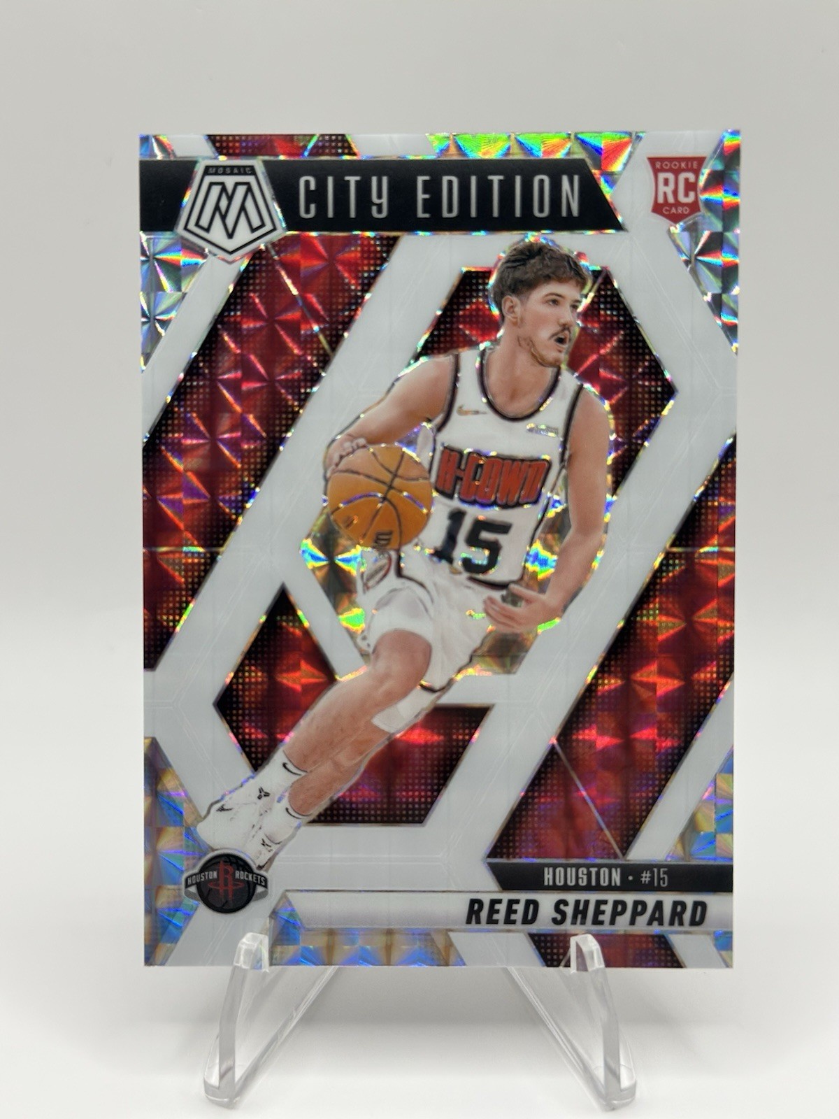 2024-25 Panini Mosaic City Edition Reed Sheppard #276 RC Choice White /35
