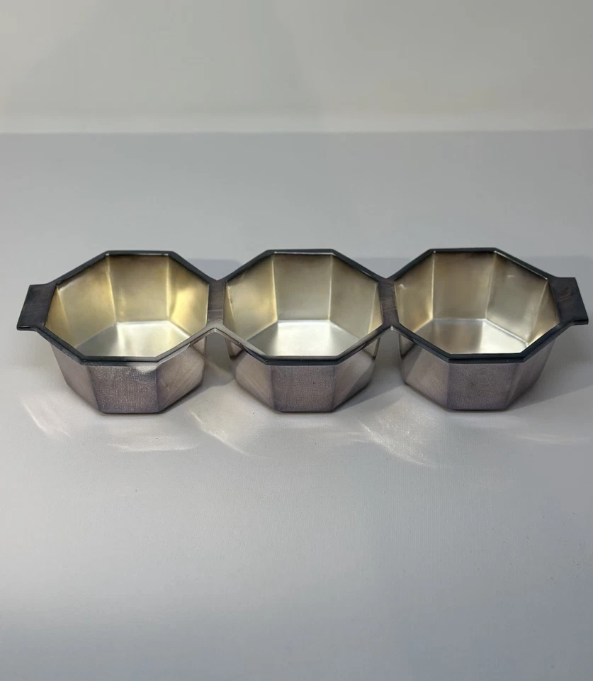 Ralph Lauren 镀银三坚果碗 Kingsburgh 全新 带盒 MSRP $295 — 第 3/4 张图片