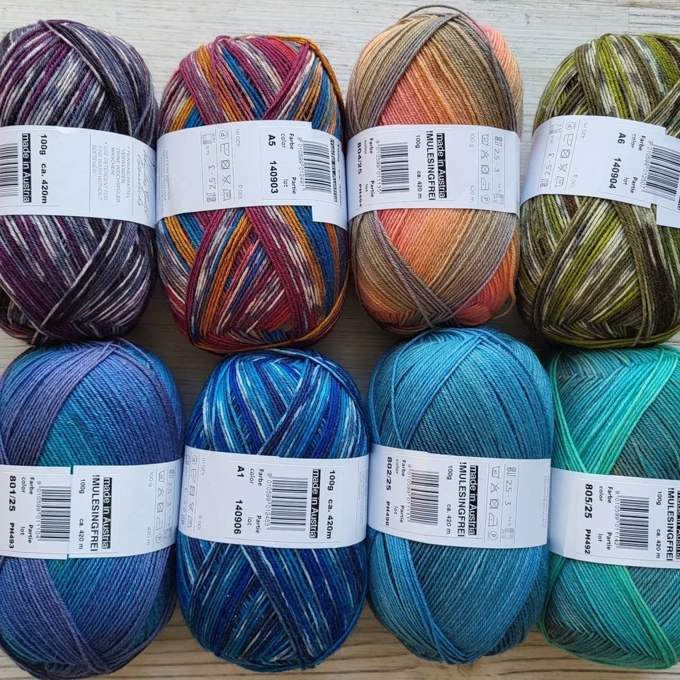 8x100 g Ferner 4-fach Lungauer Sockenwolle & Alpensocks - Bild 2 von 4