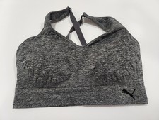 PUMA Large Women's Sports Bra, Gray, Padded Inserts