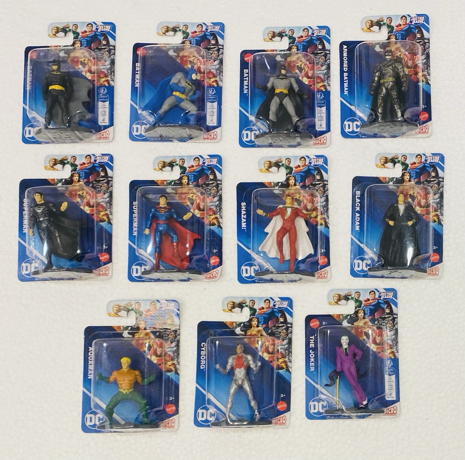 Mattel’s Justice League Mini Figures/ Cake Toppers Mix Lot Of 11-Sealed-NEW