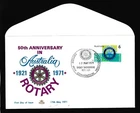 1971 50th ANNIV. ROTARY IN AUSTRALIA DECIMAL STAMP ROYAL FIRST DAY COVER #V15.10