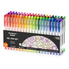 160 Pack Glitter Gel Pens, 80 Colors Glitter Gel Pens Set with 80 Refills for Ad
