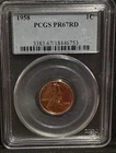 1958 PROOF LINCOLN WHEAT CENT PCGS PR67RD