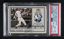 2002 Fleer Tradition Update Single Swatch Derek Jeter Rey Ordonez PSA 8 HOF 1t5