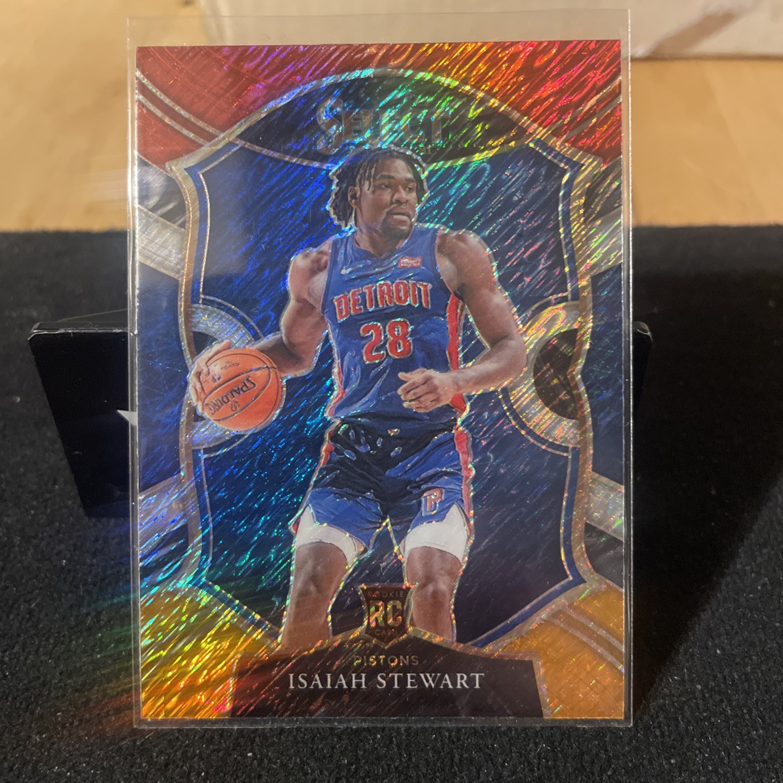 2020-21 Panini Select - Concourse Isaiah Stewart #76 Red White Orange Shimmer RC