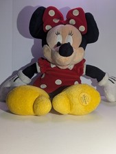 Disney Minnie Mouse Plush Stuffed Animal Red Polka Dot Dress