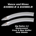 Vance & Hines Big Radius 2 2 Front & Rear Muffler Heat Shields D308HC D309HC