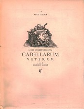 Liber institutionum cabellarum veterum [Communis Janue] - Domenico Gioffrè