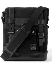 Borsa a tracolla Belstaff Malcolm Leather-Trimmed Cotton-Canvas Messenger Bag nuova