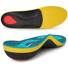 WalkHero Heavy Duty High Arch Support Insoles, 220 lbs High Arch Support Orth...