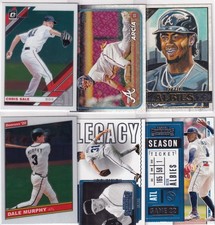 LOT (10) ATLANTA BRAVES MLB BASEBALL GREG MADDUX DALE MURPHY - 875