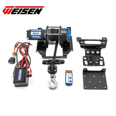 4500lb 12V Electric Winch Mount Combo Fit Polaris RZR Trail 900/S 1000 2020-2024