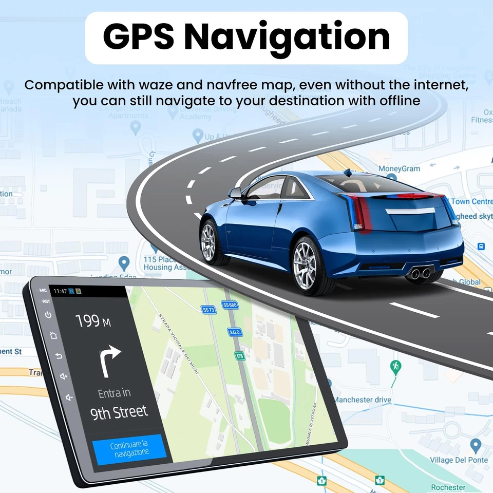 Car Stereo Radio GPS Navi WiFi For 2010-2013 Kia Forte Apple CarPlay Android 13 Foto 4 de 4