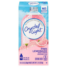 Crystal Light Drink Mix - 2 Boxes - 20 Packets Pink Lemonade