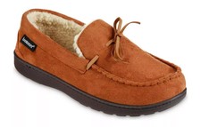 isotoner Men's Microsuede Nigel Moccasins Cognac Medium 8-9