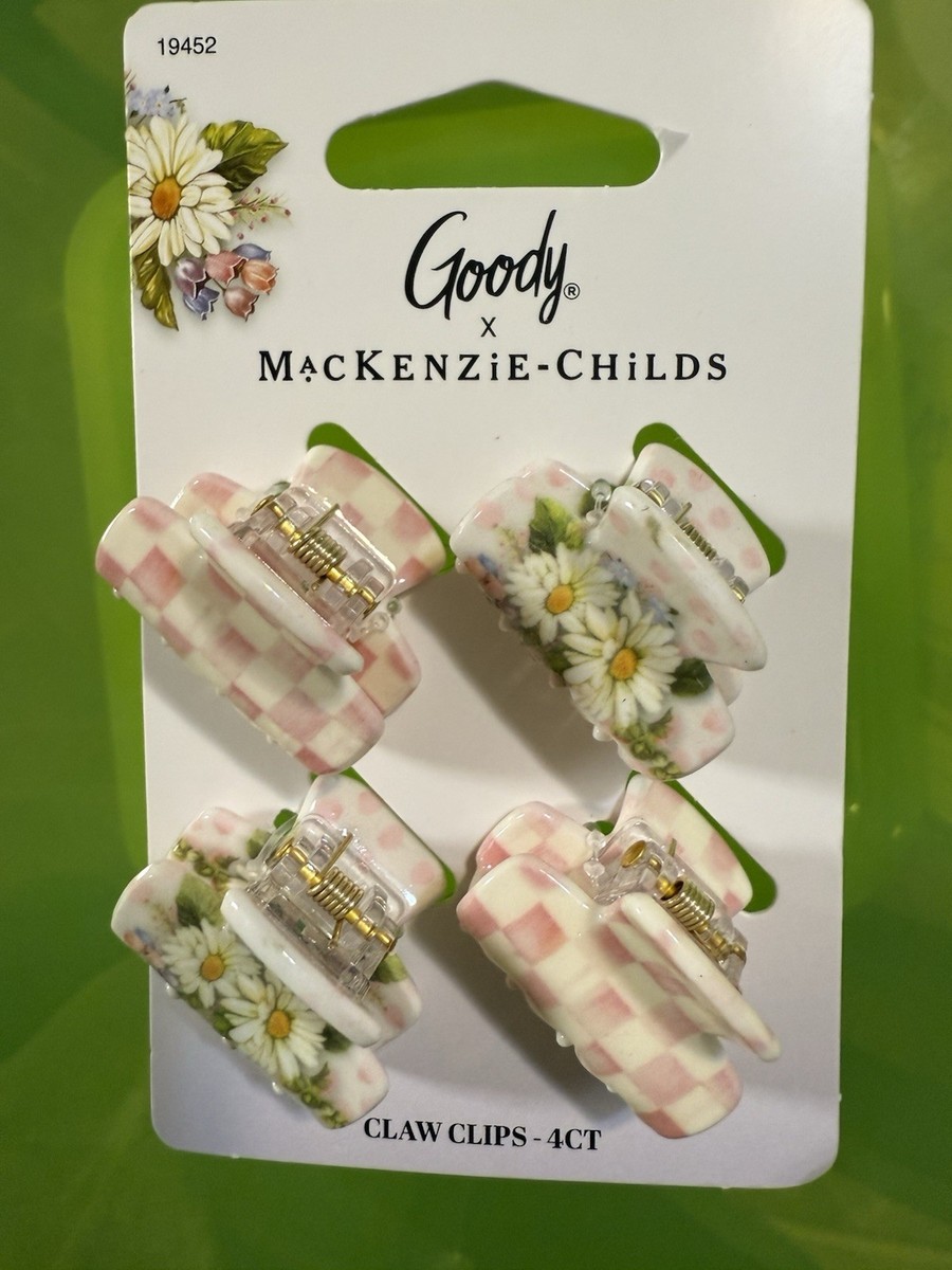 Mackenzie Childs Goody Mini Claw Clips Set Of 4 Pink Wild  display picture 1