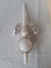 Weihnachtsbaumspitze wei&szlig; 26 cm lang Kunststoff