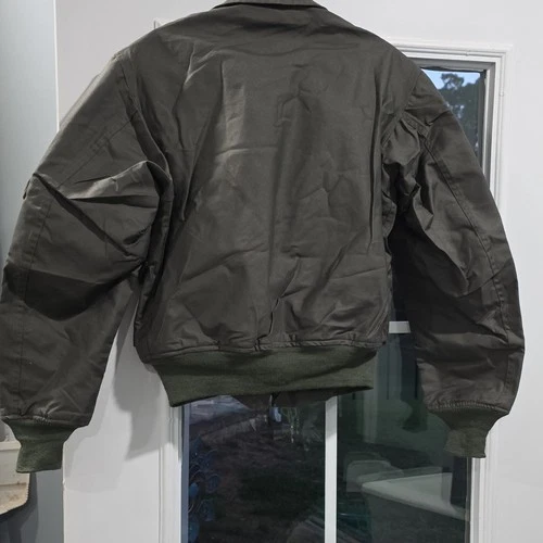 Valley Apparel CWU-36/P Men's Summer Green Bomber Jacket M 38-40 Full Zip image 2
