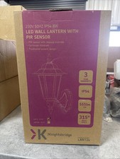 Knightsbridge LANT2 8W LED Lantern IP54 Black + PIR - 4000K - Missing 1 Screw