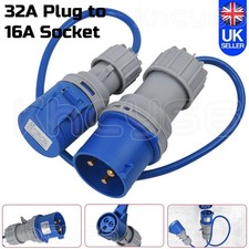 32Amp Plug to 16Amp Socket Adaptor fly lead arctic flex 3x2.5mm cores 32A - 16A