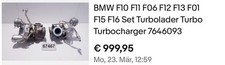 Turbolader 156045955714 -BMW 7er lixdriwe 2012 330 kw- F01,F02,F03,F04