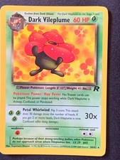 Dunkles Vileplume 30/82 Non Holo Rare Team Rocket Vintage WOTC Pokemon Karte