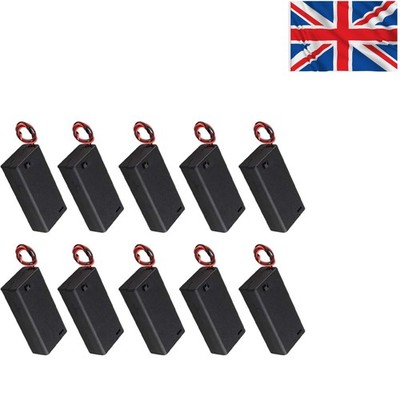 10 Stück 3 V AA Batteriehalter Gehäuse mit Schalter & Kabel für DIY Projekte