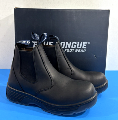 NEW 6.5 M REDBACK BLUE TONGUE STATION SOFT TOE SLIP ON BOOTS BTST