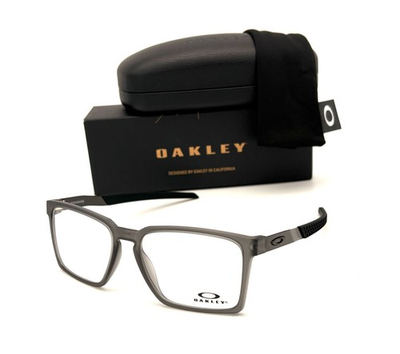 #ad #ad OAKLEY EXCHANGE OX8055 0256 Stain Grey Smoke Clear Lens 56mm Eyeglasses $124.45