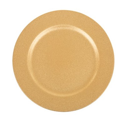 AMBITION Platzteller Unterteller Dekoteller Hochzeit Kunststoff 33cm Goldglitter