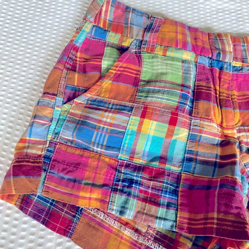 J. Crew Patchwork Plaid Mini Shorts 100% Cotton S… - image 3