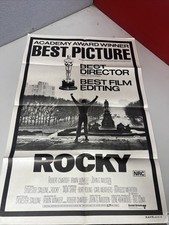 VINTAGE ORIGINAL FULL SIZE MOVIE POSTER ROCKY STALLONE 1970s ART ARTWORK CAFE