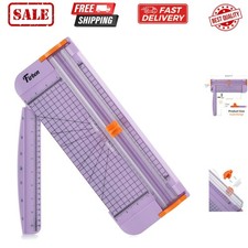 Purple A4 Paper Cutter, 12 Inch Titanium Straight Paper Trimmer with Side Rul...