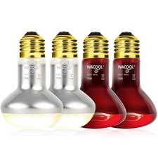 WACOOL 4Pack Reptile Heat Lamp Day  Night Kit 75W, Nature Simulated Basking ...