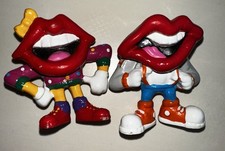 1989 fast food Meals Vintage Toys Tang Lips Hardees Applause Figures PVC toys